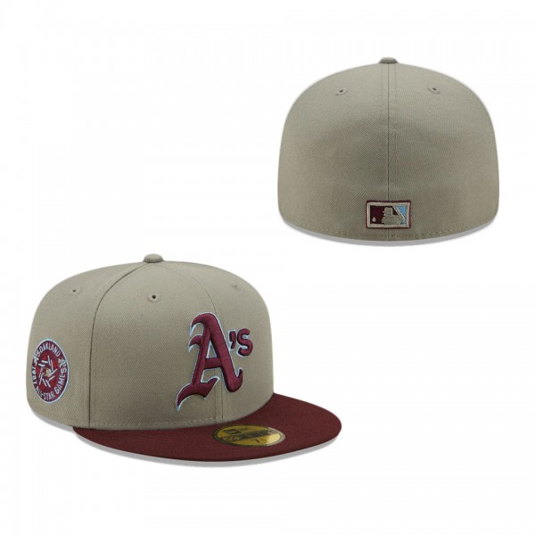 Oakland Athletics New Era 1987 All-Star Game Blue Undervisor 59FIFTY Fitted Hat Gray Maroon