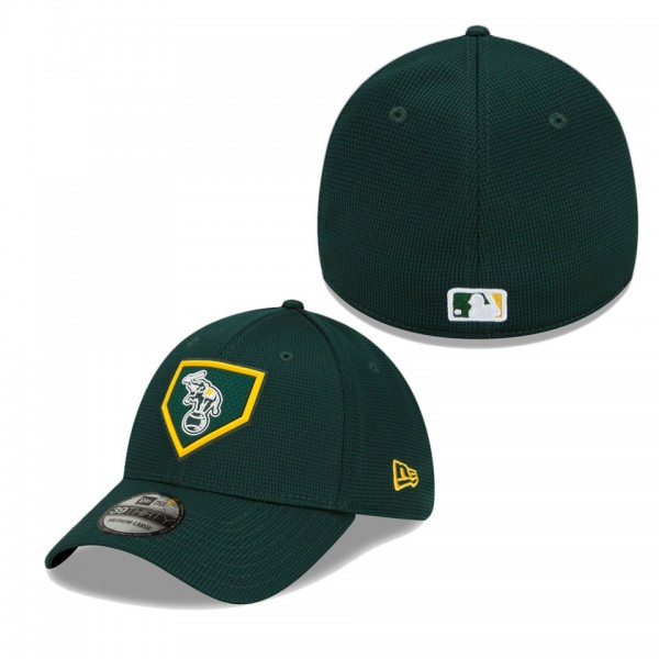 Oakland Athletics Green 2022 Clubhouse Cooperstown Alternate Logo Collection 39THIRTY Flex Hat