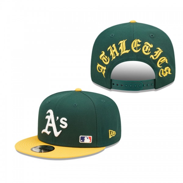 Oakland Athletics Green Blackletter Arch 9FIFTY Snapback Hat