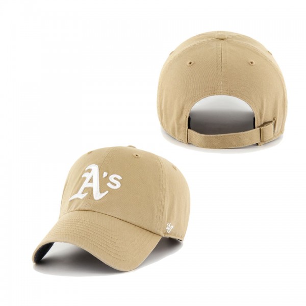 Oakland Athletics Khaki Chambray Ballpark Clean Up Adjustable Hat