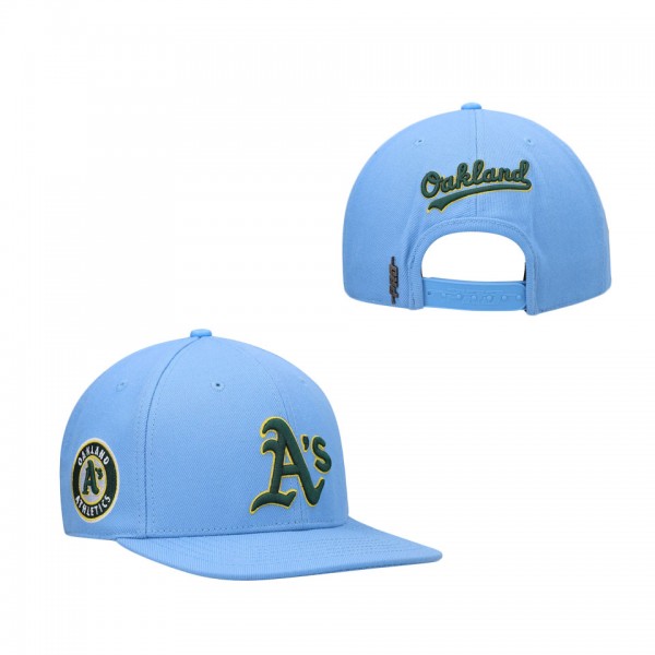 Men's Oakland Athletics Pro Standard Light Blue Classic Wool Snapback Hat