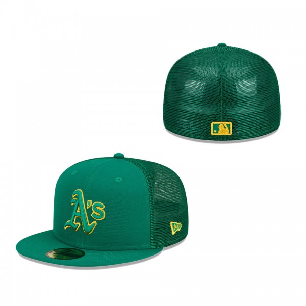 Oakland Athletics New Era Youth 2022 Batting Practice 59FIFTY Fitted Hat Green