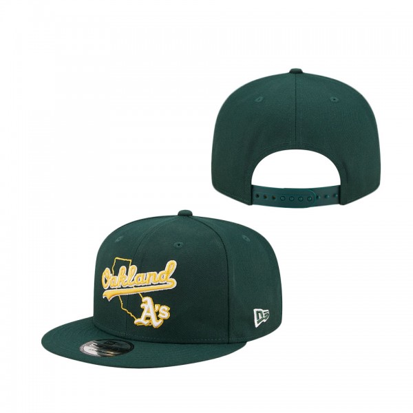 Oakland Athletics New Era State 9FIFTY Snapback Hat Green