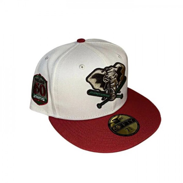 New Era Oakland Athletics White Burgundy 50th Anniversary Kelly Green Uv 59FIFTY Fitted Hat