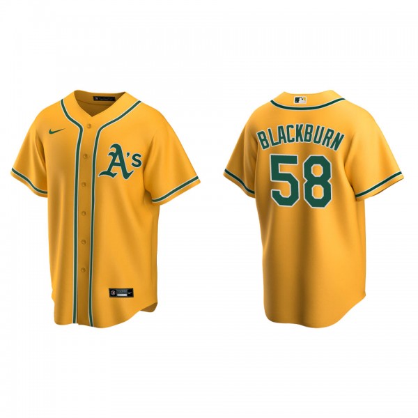 Paul Blackburn Oakland Athletics Gold Alternate Replica Jersey
