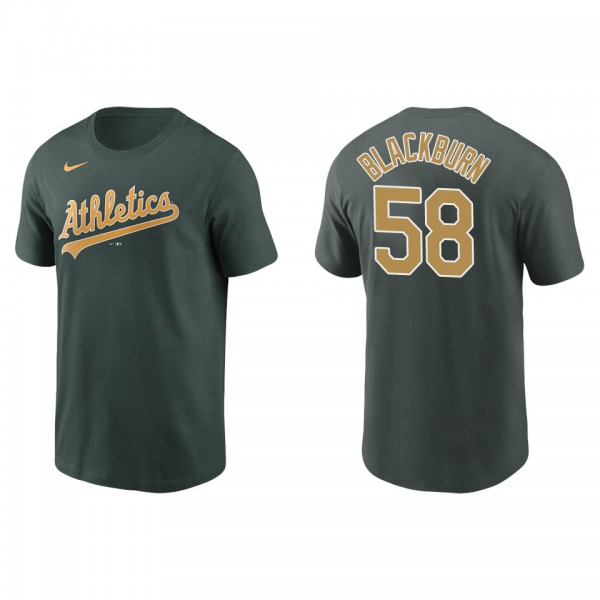 Paul Blackburn Oakland Athletics Matt Chapman Green T-Shirt