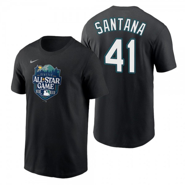 Seattle Mariners Carlos Santana Black 2023 MLB All-Star Game T-Shirt