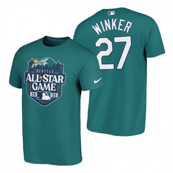 Seattle Mariners Jesse Winker Aqua 2023 MLB All-Star Game T-Shirt