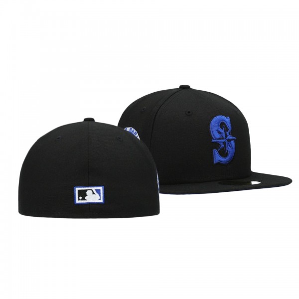 Men's Mariners Royal Under Visor Black 35th Anniversary Patch 59FIFTY Hat