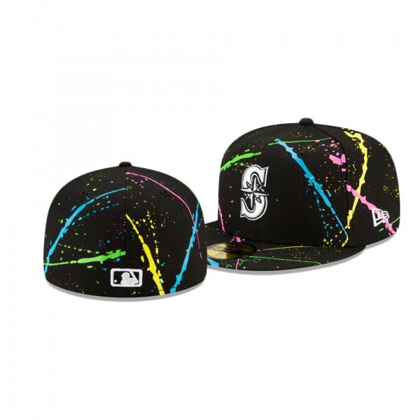 Seattle Mariners Streakpop Black 59FIFTY Fitted Hat