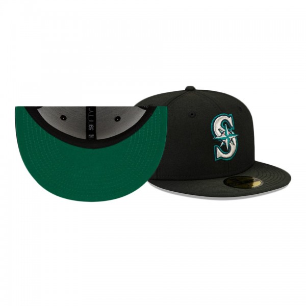 Seattle Mariners Sun Fade Black 59FIFTY Fitted Hat