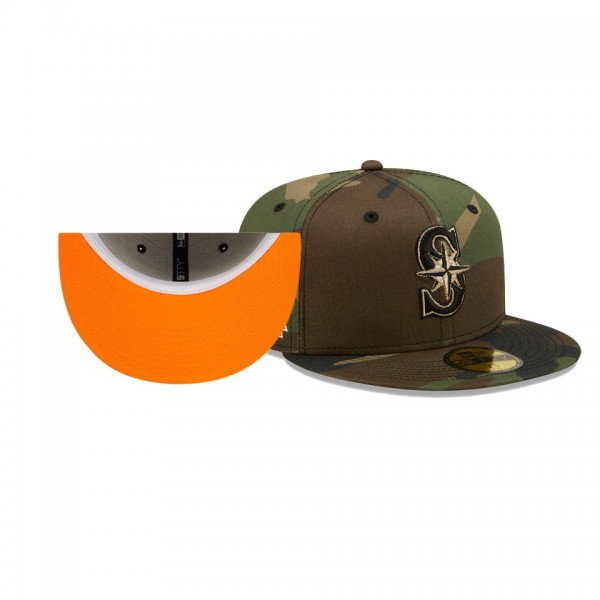 Seattle Mariners 30th Anniversary Camo Flame Undervisor 59FIFTY Hat