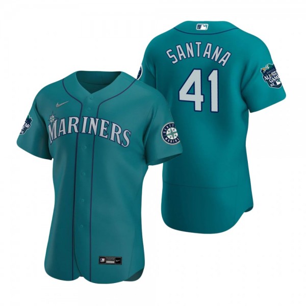 Seattle Mariners Carlos Santana Aqua 2023 MLB All-Star Game Jersey