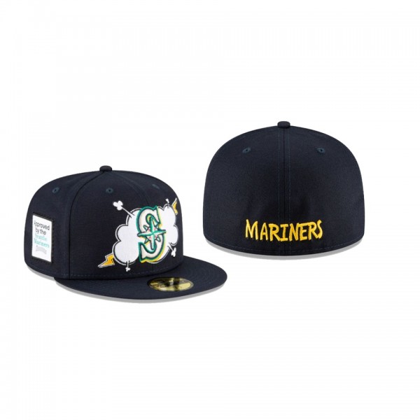 Men's Seattle Mariners Cloud Navy 59FIFTY Fitted Hat