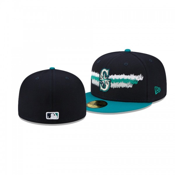 Seattle Mariners Scribble Navy 59FIFTY Fitted Hat
