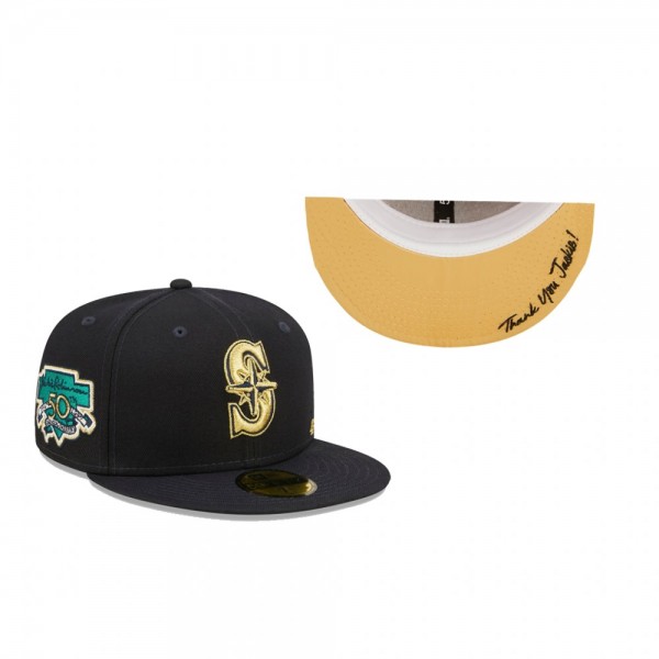 Seattle Mariners Navy Thank You Jackie 2.0 59FIFTY Fitted Hat