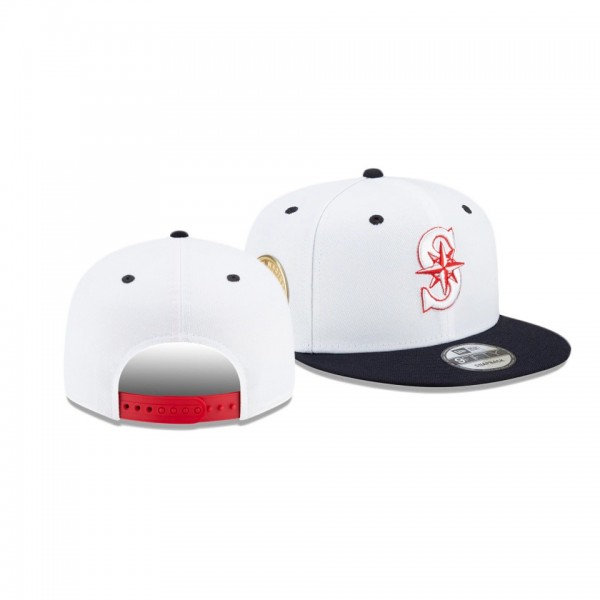 Seattle Mariners Americana White 9FIFTY Snapback Hat