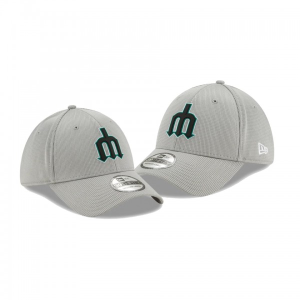Men's Mariners Clubhouse Gray 39THIRTY Flex Hat
