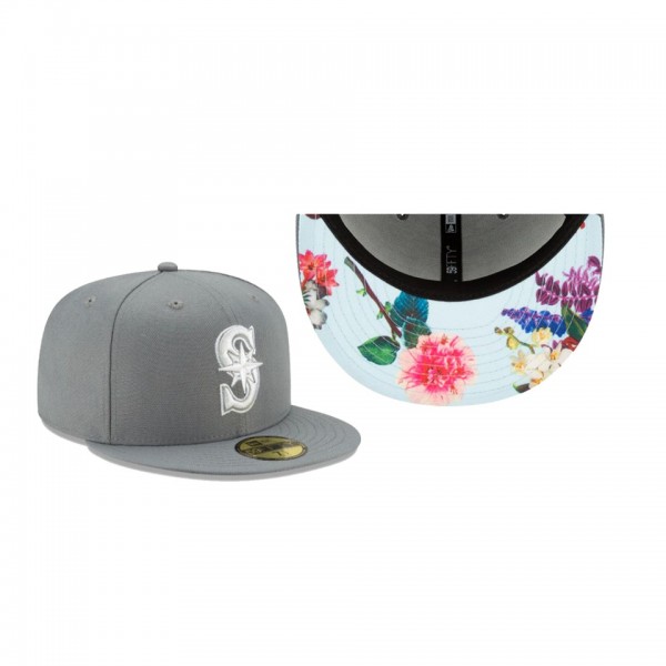 Men's Seattle Mariners Floral Undervisor Gray 59FIFTY Fitted Hat
