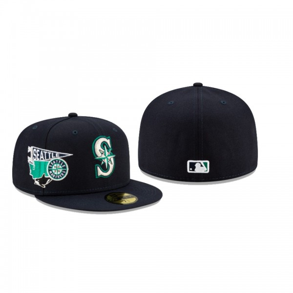 Men's Seattle Mariners City Patch Navy 59FIFTY Fitted Hat