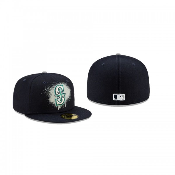 Men's Seattle Mariners Drip Front Navy 59FIFTY Fitted Hat
