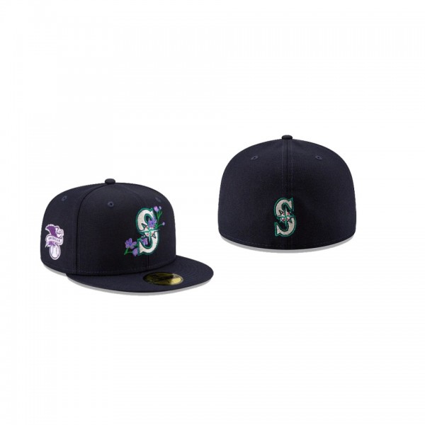 Men's Seattle Mariners Side Patch Bloom Navy 59FIFTY Fitted Hat