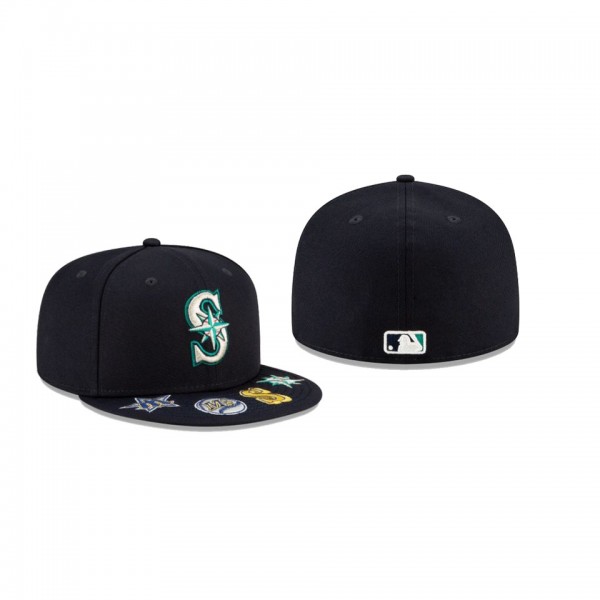 Men's Seattle Mariners Visor Hit Navy 59FIFTY Fitted Hat