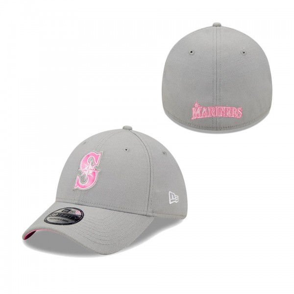 Men's Seattle Mariners Gray 2022 Mother's Day 39THIRTY Flex Hat