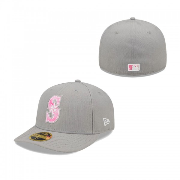 Men's Seattle Mariners Gray 2022 Mother's Day On-Field Low Profile 59FIFTY Fitted Hat