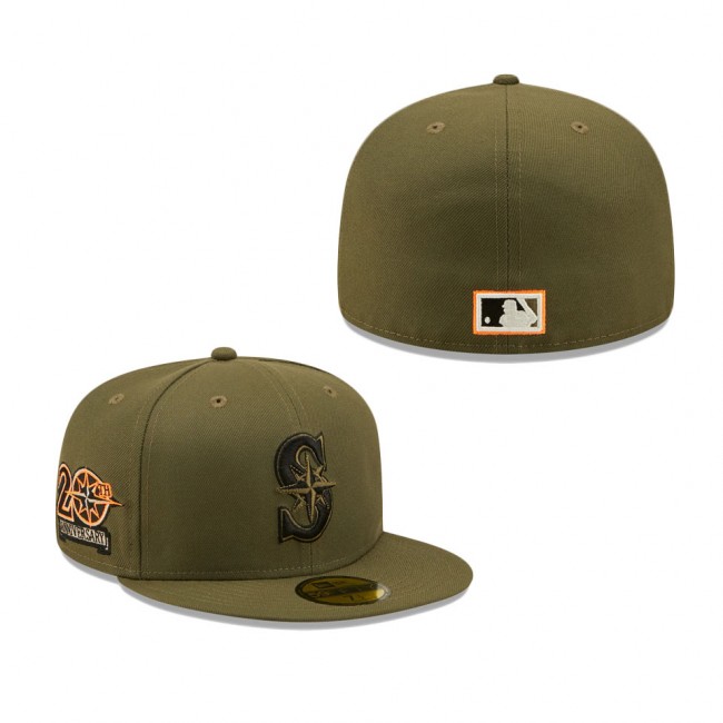 Mariners 20th Anniversary Hunter Flame Undervisor Cap Olive