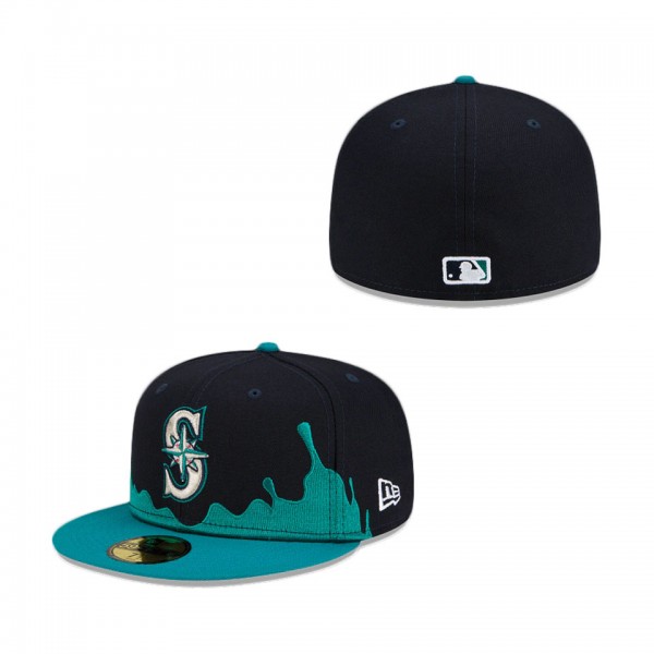 Seattle Mariners Drip Front 59FIFTY Fitted Hat