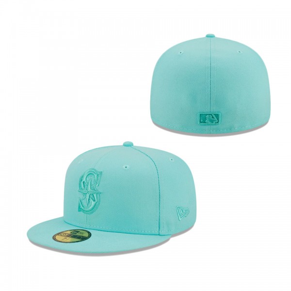 Seattle Mariners New Era Icon Color Pack 59FIFTY Fitted Hat Turquoise