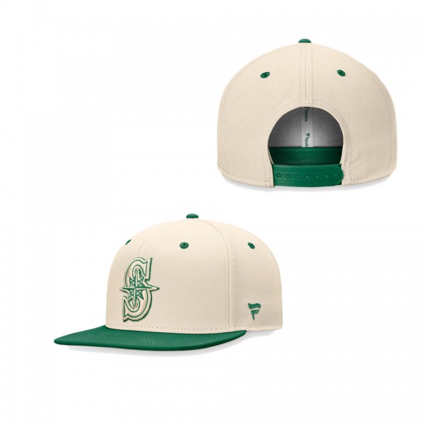 Seattle Mariners Natural Kelly Green St. Patrick's Day Two-Tone Snapback Hat