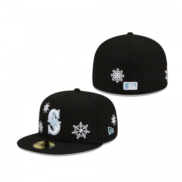 Seattle Mariners Snow Fitted Hat