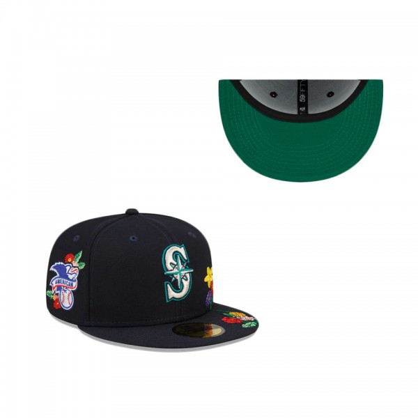 Seattle Mariners Visor Bloom 59FIFTY Fitted Hat