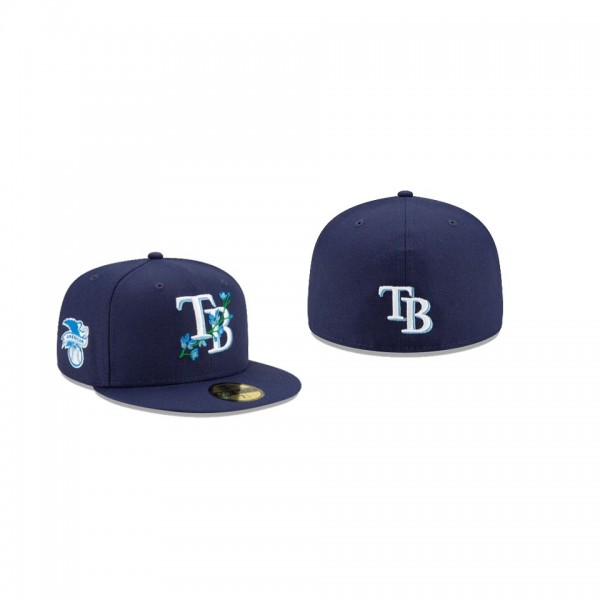 Men's Tampa Bay Rays Side Patch Bloom Blue 59FIFTY Fitted Hat