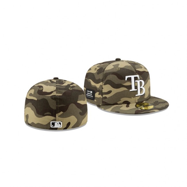 Men's Tampa Bay Rays 2021 Armed Forces Day Camo On-Field 59FIFTY Fitted Hat