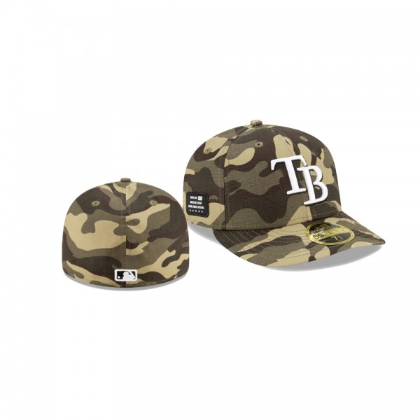 Men's Tampa Bay Rays 2021 Armed Forces Day Camo On-Field Low Profile 59FIFTY Fitted Hat