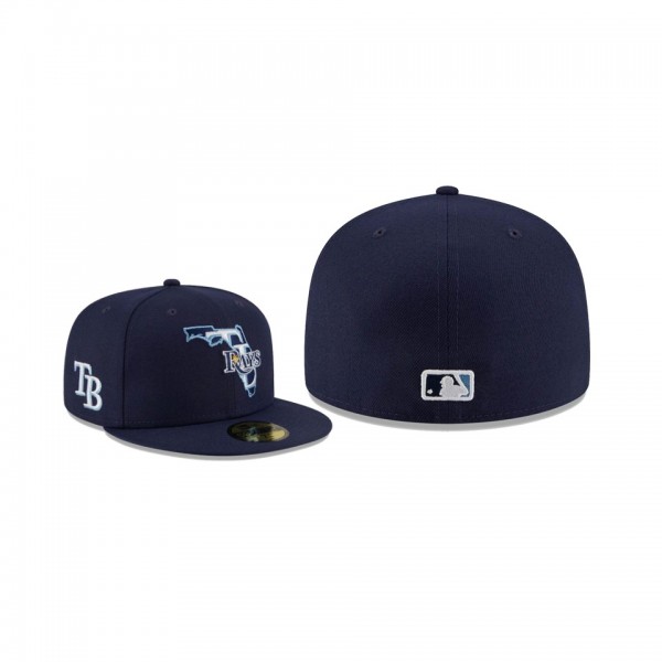 Men's Tampa Bay Rays Local II Navy 59FIFTY Fitted Hat