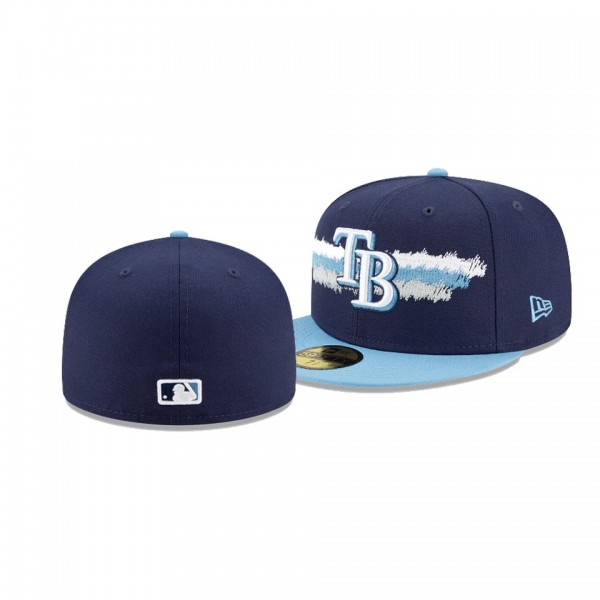 Tampa Bay Rays Scribble Blue 59FIFTY Fitted Hat
