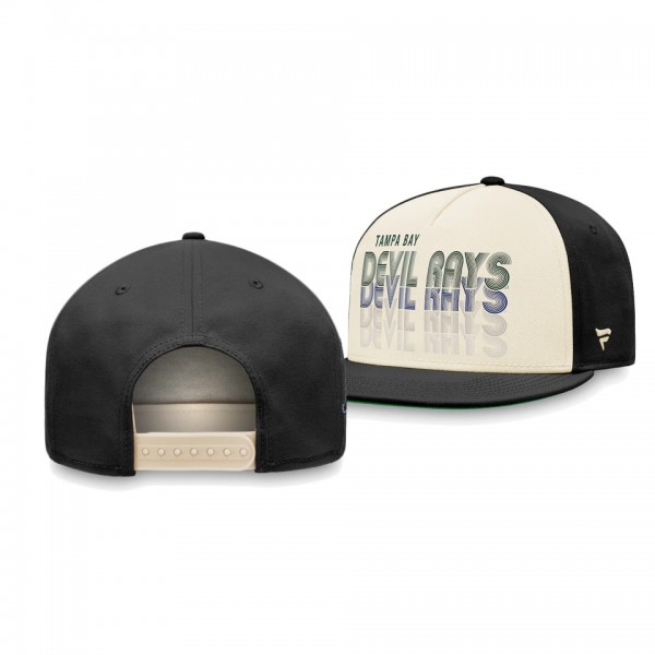 Tampa Bay Rays True Classic Cream Black Gradient Snapback Hat