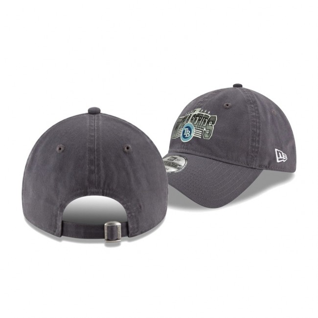 Men's Tampa Bay Rays 2020 American League Champions Graphite Locker Room Replica 9TWENTY Adjustable Hat