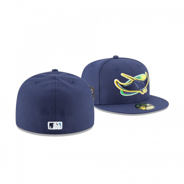 Men's Tampa Bay Rays 2020 World Series Navy Participant Alternate Sidepatch 59FIFTY Fitted Hat