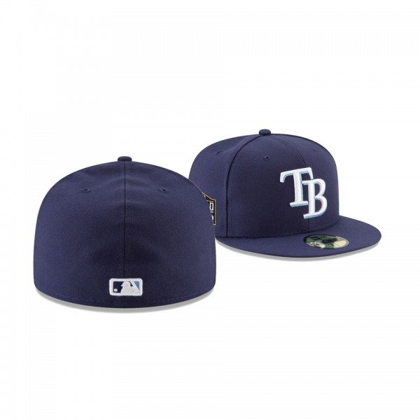Men's Tampa Bay Rays 2020 World Series Navy Participant Sidepatch 59FIFTY Fitted Hat