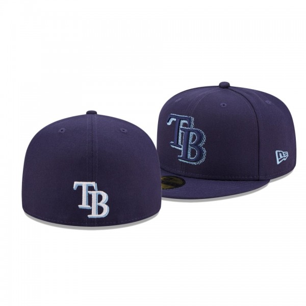 Tampa Bay Rays Scored Navy 59FIFTY Fitted Hat