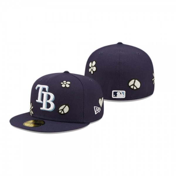 Tampa Bay Rays Navy UV Activated Sunlight Pop 59FIFTY Fitted Hat