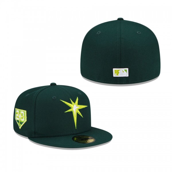 Rays 20th Anniversary Color Fam Lime Undervisor Cap Green