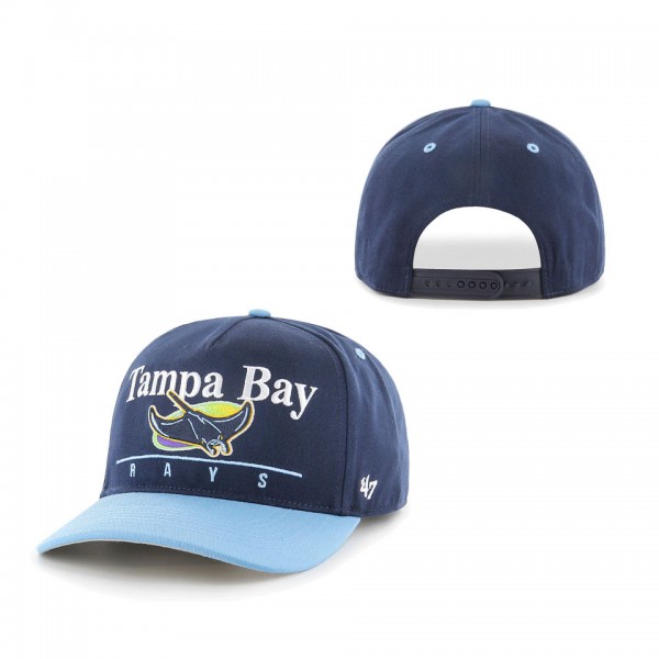 Tampa Bay Rays '47 Retro Super Hitch Snapback Hat Navy Light Blue