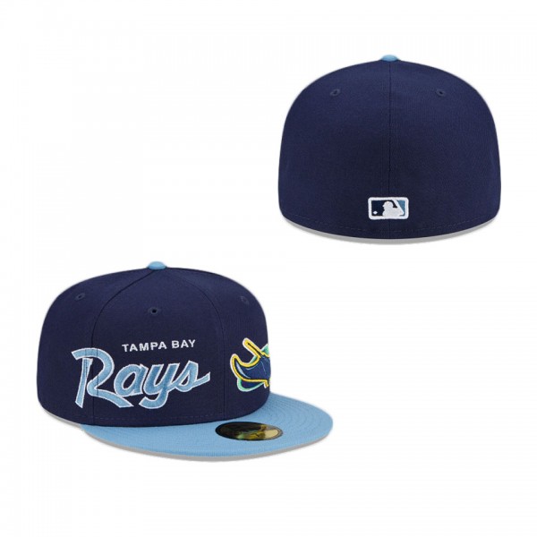 Tampa Bay Rays Double Logo 59FIFTY Fitted Hat