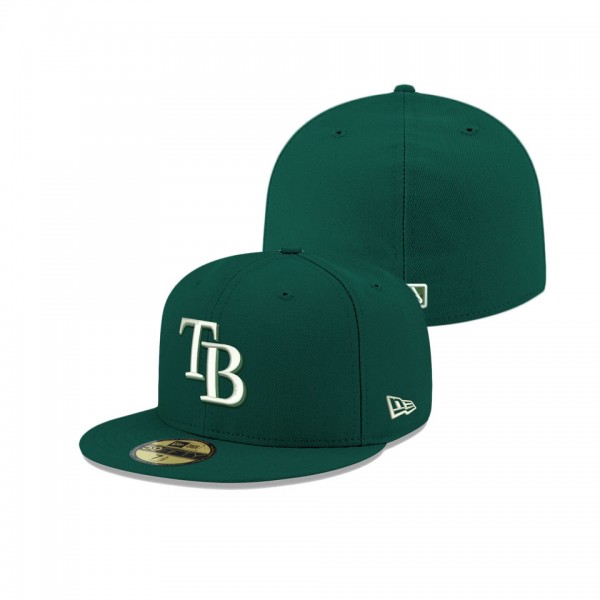 Tampa Bay Rays Green Logo 59FIFTY Fitted Hat